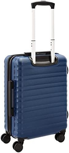 Amazon Basics Hardside Carry-On Luggage, 20-inch Spinner with Four Spinner Wheels and Scratch-Resistant Surface, Navy Blue - Image 2