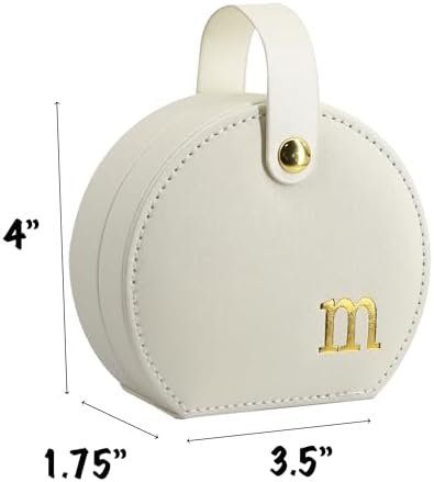 COLLECTIVE HOME - Travel Jewelry Case, Elegant Half-Moon Design with Gold Monogram, Detachable Handle, Personalized Accessory Organizer, Gift for Fashion-Forward Women and Teens (m) - Image 3