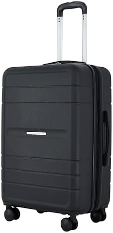 French Connection St. Martin Carry-On Luggage with Cup Holder/USB Ports, Black - Image 3