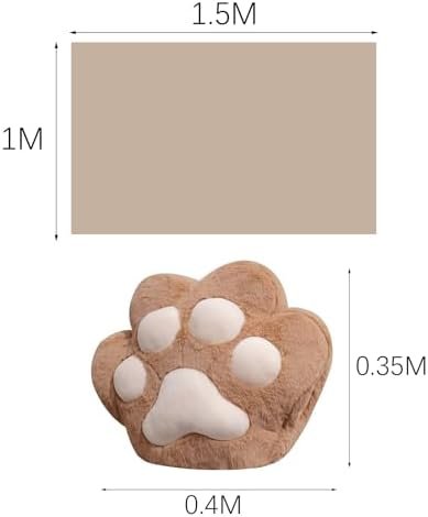 3 in 1 Cat Paw Travel Blanket Pillow for Car, Plush Blankt + Cat Paw Throw Pillow + Warm Hand Muff, Foldable Zipper Airplane Blanket Set Soft Fluffy Sofa Cushion Pillow Home Decoration - Image 2