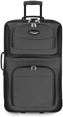 Travel Select Amsterdam Expandable Rolling Upright Luggage, Gray, Checked 25-Inch