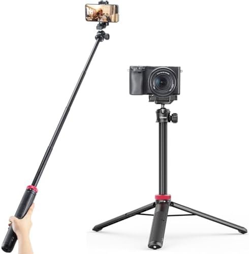ULANZI MT-44 Extendable Phone Tripod, 360° Ball Head 44" Selfie Stick Phone Vlog Tripod Stand with 2 in 1 Phone Clip for iPhone Sony Canon GoPro, Lightweight for Travel - Image 7
