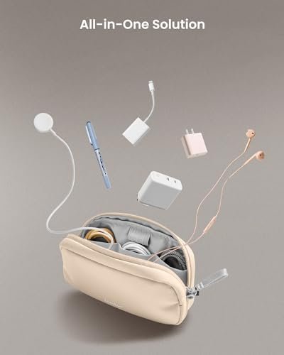 tomtoc Electronics Organizer Travel Case, Water Resistant Travel Bag Cable Organizer for Essentials, Tech Pouch Accessories Carry Storage for Cord, Phone, Cables, Airpods, USB Flash Drive, Daily Items - Image 7