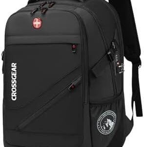 Large Travel Backpack Waterproof Laptop Bag Airline Approved Business Office Work Computer Casual Daypacks TSA Lock Anti-Theft Bookbag with USB Port Fit 17.3 inch Laptops for Men Women