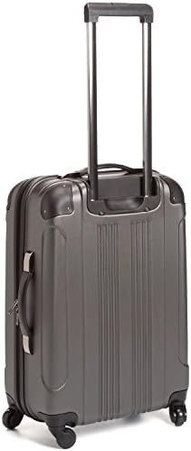 Kenneth Cole REACTION Out of Bounds Lightweight Hardshell 4-Wheel Spinner Luggage, Charcoal, 24-Inch Checked - Image 3