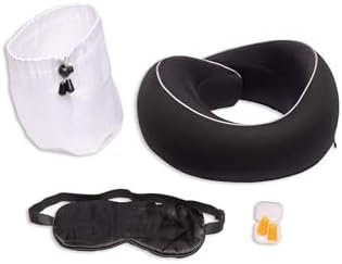 4-in-1 Travel Set: Memory Foam Neck Pillow, Earplugs, Sleep Mask & Blanket – Perfect for Airplane Travel, Road Trips, and Daily Commutes - Image 4