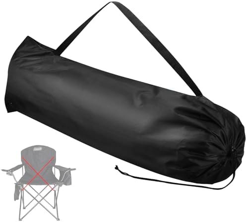 Large Camping Chair Replacement Bag for Coleman Camp Chairs, Folding Camp Chair Carrying Bag, Portable Outdoor Beach Camping Travel Chair Bag 37.2 inches, Black