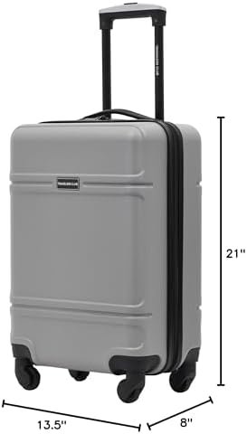 Travelers Club Skyline Spinner Luggage, Gray, 22-Inch Carry-On - Image 11