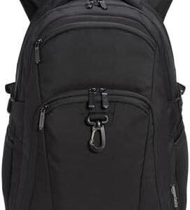 Amazon Basics Travel Laptop Backpack 15.6 inch Laptop, Black