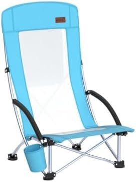 Nice C Beach Chair, Beach Chairs for Adults 2 Pack w/Cooler Compact High Back, Cup Holder & Carry Bag & Heavy Duty Outdoor, Camping, BBQ, Travel, Picnic, Festival (Set of 2 Blue) - Image 5