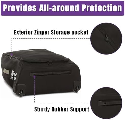 Travel Bag Compatible with uppababy Vista, Vista V2, Cruz & Cruz V2 - Padded Waterproof Stroller Bag with Exposed Wheels for Easy Travel - Image 5