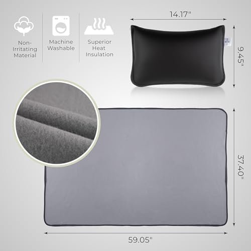 Travel Blanket and Pillow – Lightweight, Warm Polar Fleece Blanket & Soft, Easy-Clean Faux Leather Pillow with Luggage Strap for Travel, Office, and Home - Image 6
