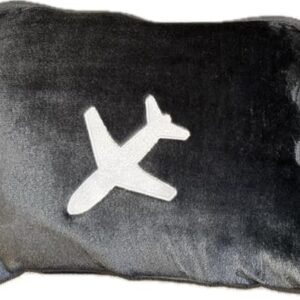 Travel Blanket Converts to Pillow, Folds & Zips into Pillow for Convenience (Gray)