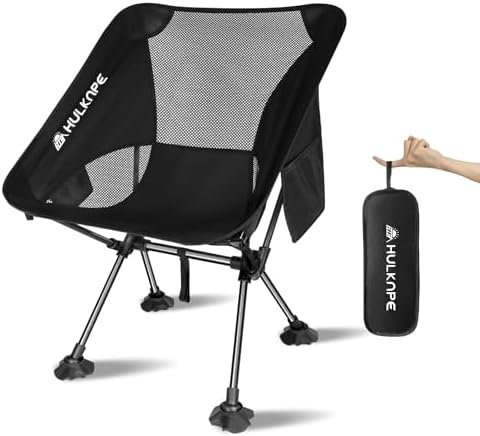 Ultralight Folding Camping Chairs,Portable Lawn Chair for Adults,3.5Lb Lightweight Backpacking Chair,Compact Foldable Beach Chair with Anti-Sinking Feet for Outdoor Camp Hiking Travel Supports 330LBS