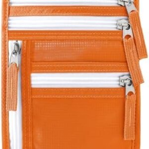 Neck Wallet, RFID Blocking Passport Holder for Travel, Waterproof and Slim Pouch with Adjustable Neck Strap for Men, Women to Secure Cash and Credit Cards, 8" × 8.5"
