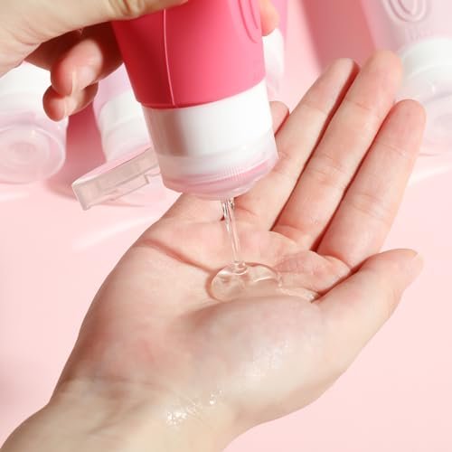 Travel Bottles for Toiletries, 5 Pack TSA Approved Travel Size Containers, 3oz Leak Proof Refillable Travel Accessories for Shampoo Conditioner, BPA Free Travel Bottles with Toiletry Bag - Image 5
