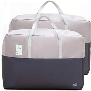105l Clothing Storage Bags for Clothes, 2pcs Down Comforter Storage Bags for Blankets and Quilts, Bedding, Sweater, Pillow Storage Bags with Zipper, Heavy Duty Extra Large Packing Bags for Moving Bags