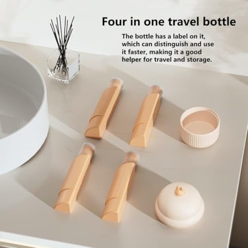 Travel Bottles Set, 4 Piece, 60ml Capacity Each, Portable Cosmetic Containers for Shampoo, Shower Gel, Lotion.Cosmetics sub packaging bottle (Purple) - Image 4