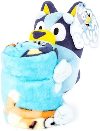 Jay Franco Bluey Plush Mini Pillow Buddy & 40 x 50 Inch Travel Throw Set - Kids Super Soft 2 Piece Blanket Set - Image 6