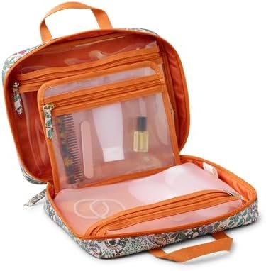 RIFLE PAPER CO. Travel Cosmetic Case, Unit Includes Pockets for storage, Simply Wipe to Easily Clean, Unique Travel Accessory, Stylized Pattern, Safari - Image 4