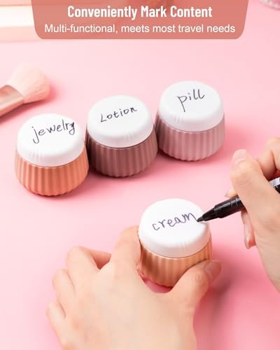 Travel Containers for Toiletries 4 Pack, TSA Approved Travel Size Toiletries, Travel Size Containers, With Clear Bag Leak Proof Silicone Jars, Travel Essentials Creams Jars Carrying Small Items - Image 7