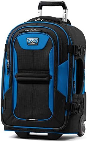 Travelpro Bold Softside Expandable Carry on Rollaboard Luggage, Carry on 22-Inch, Blue/Black