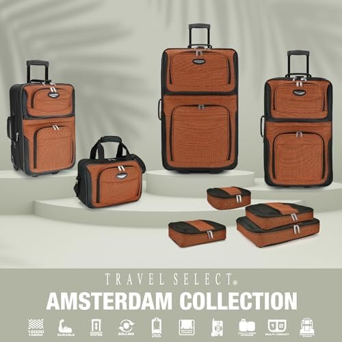 Travel Select Amsterdam Expandable Rolling Upright Luggage, Navy, 2-Piece Set - Image 8