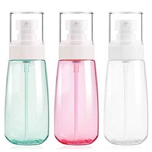 Cosywell Fine Mist Spray Bottle TSA Approved 3.4oz/ 100ml Empty Cosmetic Refillable Travel Containers Plastic Hair Spray Bottle Sprayer for Perfume Skincare Makeup Lotion (3color)