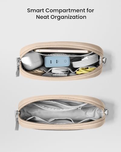 tomtoc Electronics Organizer Travel Case, Water Resistant Travel Bag Cable Organizer for Essentials, Tech Pouch Accessories Carry Storage for Cord, Phone, Cables, Airpods, USB Flash Drive, Daily Items - Image 2