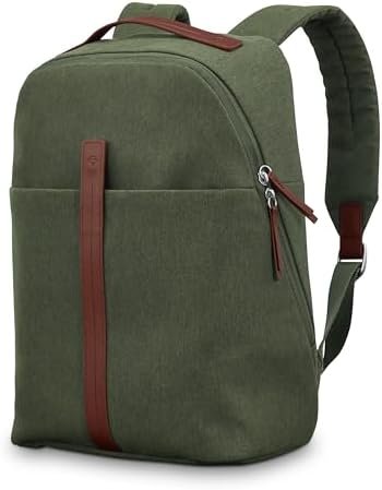 Samsonite Virtuosa Carry-On Travel Backpack with Padded Laptop Sleeve, Pine Green