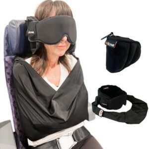 Multifunctional Travel Accessory, Neck Support Pillow, Eye Mask, Blanket-Like Sling