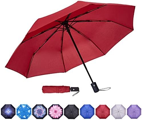NOOFORMER Compact Travel Mini Umbrella Windproof Automatic Umbrellas Small Lightweight Portable Folding Rain Umbrella for Women Men Kids