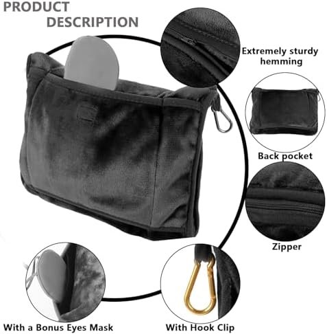 Portable Travel Blanket and Pillow - Premium Soft 2 in 1 Airplane Blanket with Compact Pack Soft Bag Pillowcase, Hand Luggage Sleeve and Backpack Clip (Gray) - Image 2