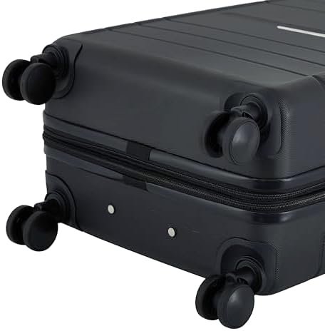 French Connection St. Martin Carry-On Luggage with Cup Holder/USB Ports, Black - Image 5