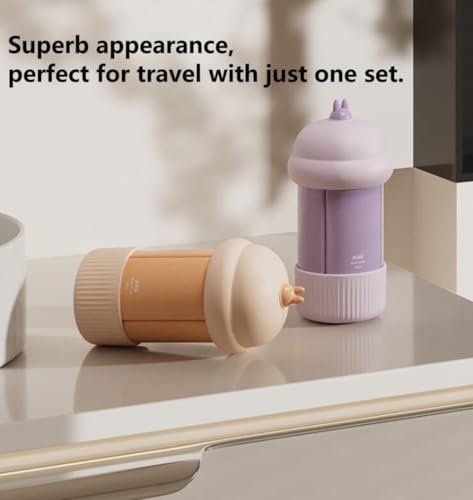Travel Bottles Set, 4 Piece, 60ml Capacity Each, Portable Cosmetic Containers for Shampoo, Shower Gel, Lotion.Cosmetics sub packaging bottle (Purple) - Image 7
