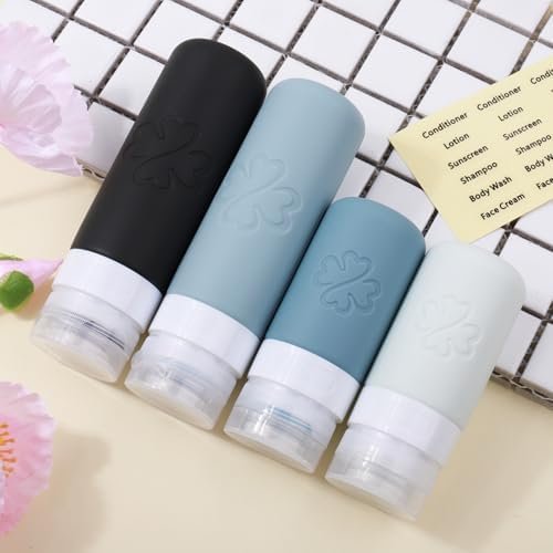 GLAMFIELDS 18 Pack Travel Bottles for Toiletries, Silicone TSA Approved Travel Size Containers for Toiletries Leak Proof Refillable Travel Essentials for Shampoo Conditioner Lotion, Multicolor E - Image 6