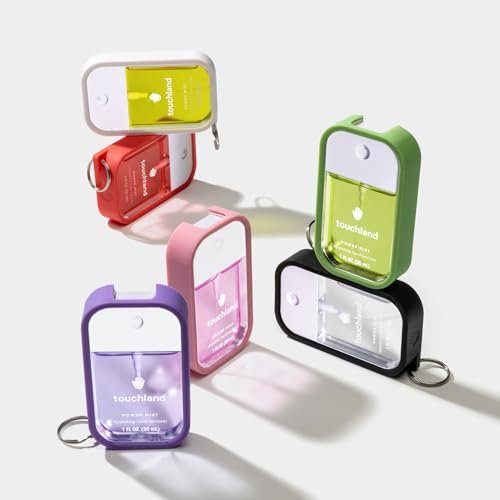 Touchland Hand Sanitizer Mist Case 1FL. OZ., Protective and Stylish Hand Sanitizer Spray Accessory, Silicone Case with Keyring, Bubblegum Pink - Image 3
