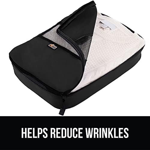 GORILLA GRIP 6 Set Packing Cubes, Travel Essentials for Suitcase, Mesh Organizer Bags for Clothes Toiletries Shoes and Laundry, Luggage and Carry On Airplane Accessories, Traveling Must Haves Black - Image 7
