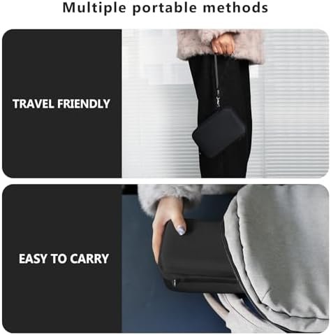 Hard Travel Case for Fujifilm X100VI / X100V Digital Camera, Digital Camera Storage Case With Mesh Pocket for Batteries, SD Card, USB Cable, Black - Image 6