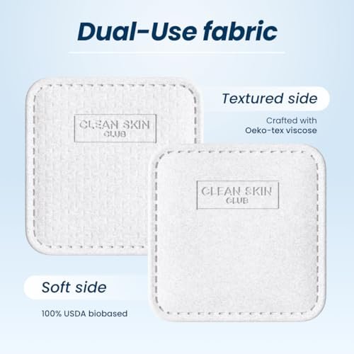 Clean Skin Club Clean² Pads 2.0 [NEW & IMPROVED EDGES] Guaranteed Not to Shed & Tear Face Pads, Unique Triple Layers, Textured & Ultra Soft Side, Organic Disposable Cotton, Pair with Makeup Remover - Image 3