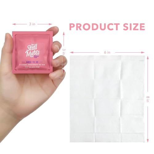 Stall Mates Wipes Feminine Fresh - Flushable | Individually Wrapped Cleansing Travel Friendly PH balanced Unscented with Sunflower, Rosemary and Aloe (30 on-the-go singles) - Image 2