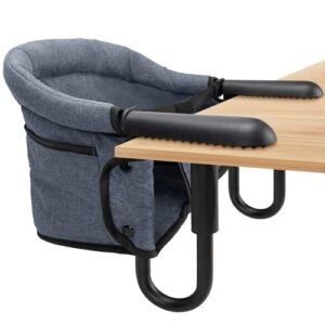 Hook On High Chair,Portable and Foldable High Chair,Suitable for Family and Travel,High Chair for Babies 6-36 Months for Eating & Dining - with Carry Bag(Grey)