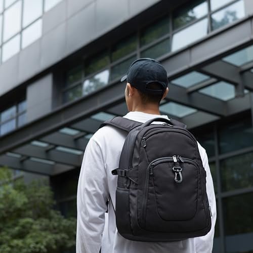 Amazon Basics Travel Laptop Backpack 15.6 inch Laptop, Black - Image 7