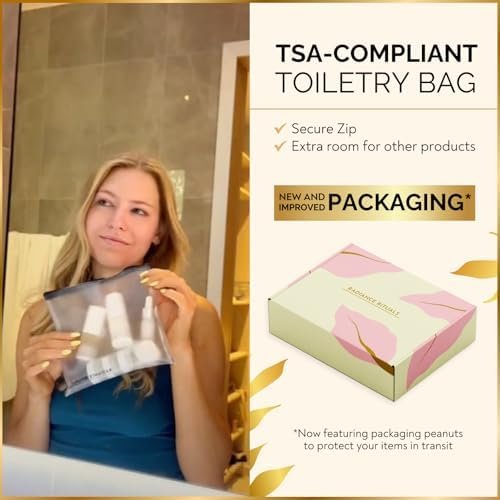 11 Piece Travel Skincare Containers Set - TSA Approved Toiletry Bag & Travel Size Toiletries Bottles - Airless Pump Bottles, Dropper Bottles & Travel Size Containers for Serums, Moisturizers, & Oils - Image 5