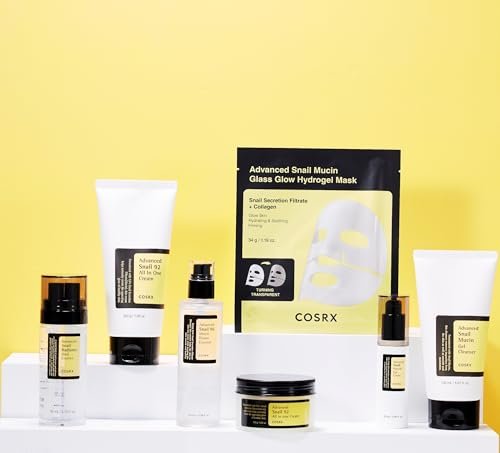 COSRX Advanced Snail Mucin Glass Glow Hydrogel Face Masks Skincare 3 EA, Collagen Face Mask, Travel Essentials, Overnight Face Mask, Korean Skin Care - Image 8