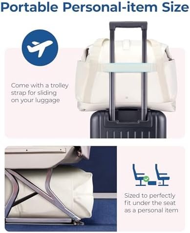 BAGSMART For Spirit Airlines Personal Item Bag, 23L Foldable Weekender Bags for Women Gym Tote Overnight Bag for Travel - Image 3