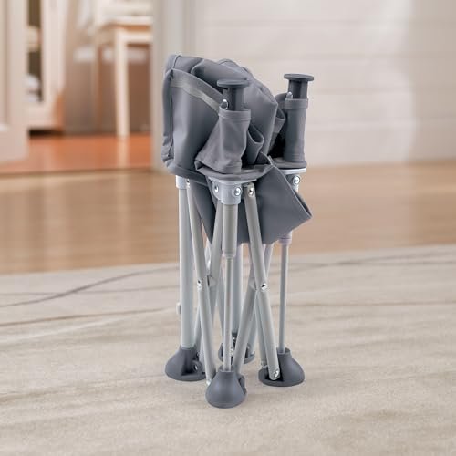 Summer by Bright Starts Pop 'N Sit Portable Booster Chair, Floor Seat, Indoor/Outdoor Use, Compact Fold, Grey, 6 Mos - 3 Yrs - Image 8