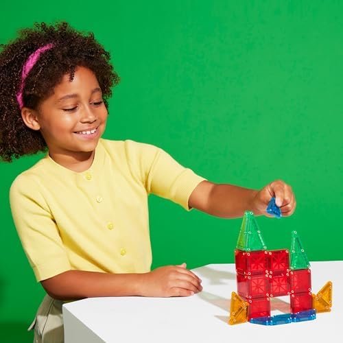 MAGNA-TILES microMAGS 26-Piece Travel Magnetic Construction Set – Bold Colors, The Original Magnetic Building Brand - Image 5