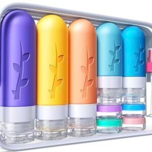 19 Pack travel Bottles for Toiletries, Silicone TSA Approved Travel Size Containers for toiletries Leak Proof Refillable Travel Essentials for Shampoo Conditioner Lotion toiletry bottles