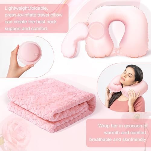 Birthday Gifts for Women Self Care Gifts Get Well Soon Gifts for Women,Relaxing Spa Gifts Basket w/Flannel Blanket Traveling Pillow Care Package christmas Birthday Gifts Idea for Mom Her Wife Friends - Image 5